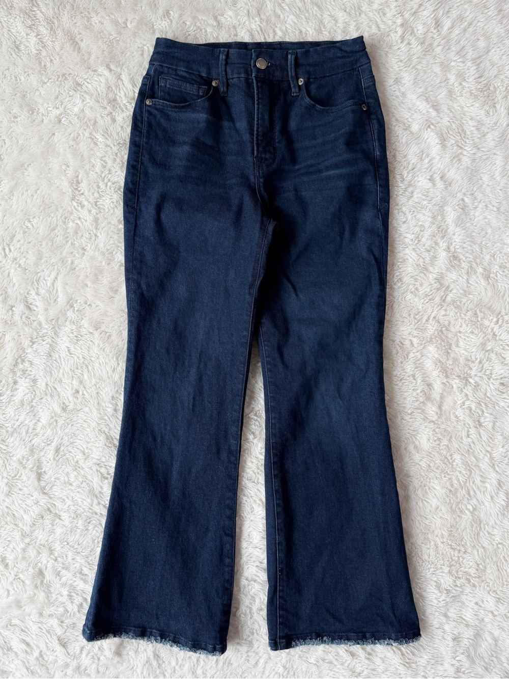 Good American Woman Dark Wash High Rise Flare Bootcut Jeans US26 Classic Western
